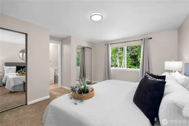 Bedroom has connected primary bath