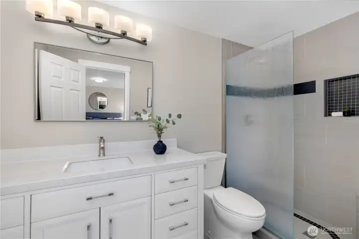 Fully remodeled custom primary bathroom