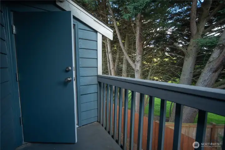 Personal storage off the back deck