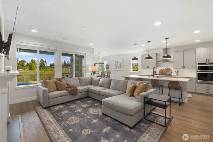 Open Concept Living with Family Room located right off the Kitchen and Nook area