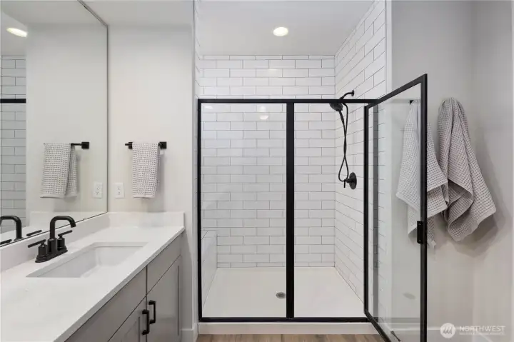 Large, walk-in shower in Primary Bathroom