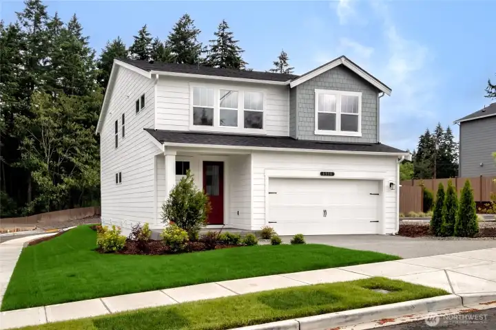 Photo rendering is representational and may be virtually staged. Actual home is under construction and finishes, elevation, and paint colors may vary. See site agent for details.