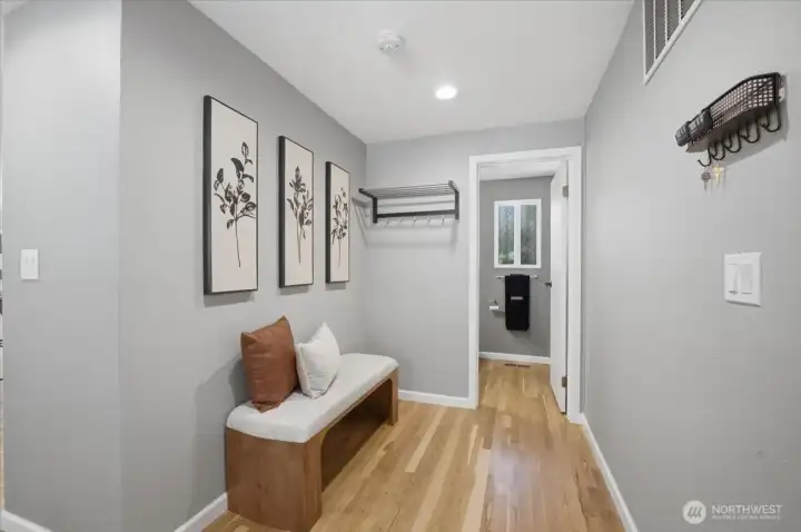 Entry from garage.