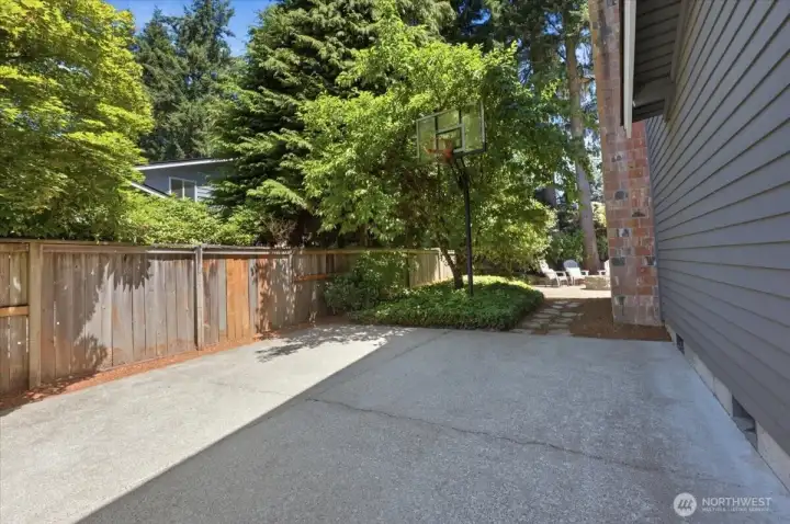 Basketball court out back