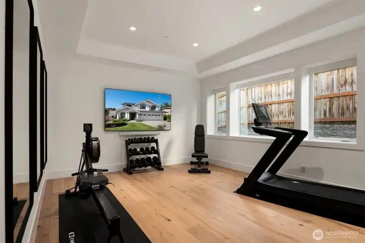 Private fitness/exercise room. Private fitness/exercise room.
