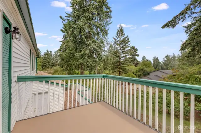 33 - Upstairs, Primary Bedroom - Private Deck and View