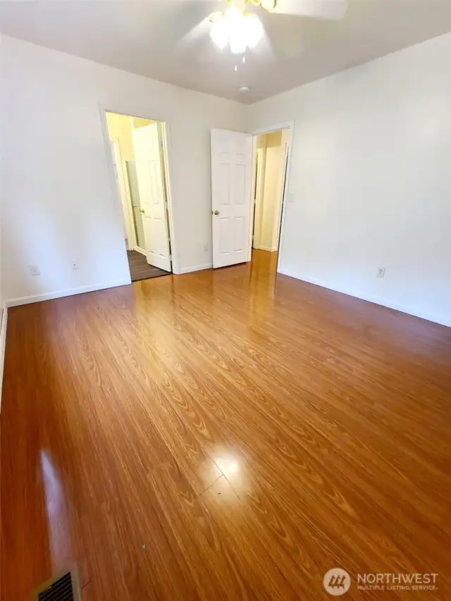 master bedroom with bath and walk-in closet