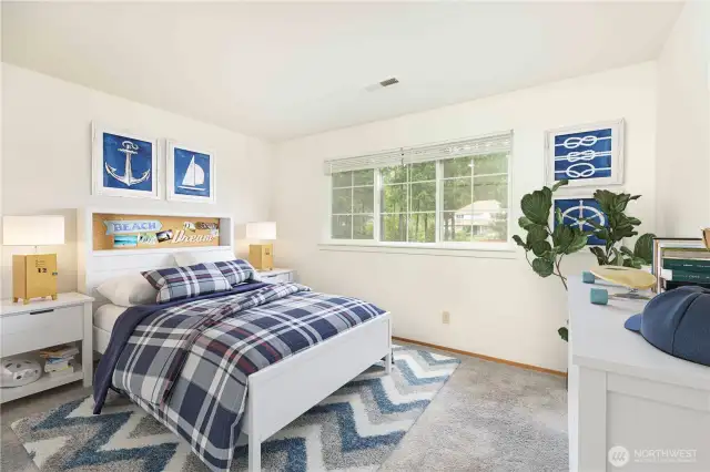 3rd bedroom digitally staged.