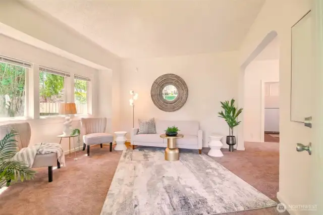Bright and welcoming living room with timeless Craftsman charm