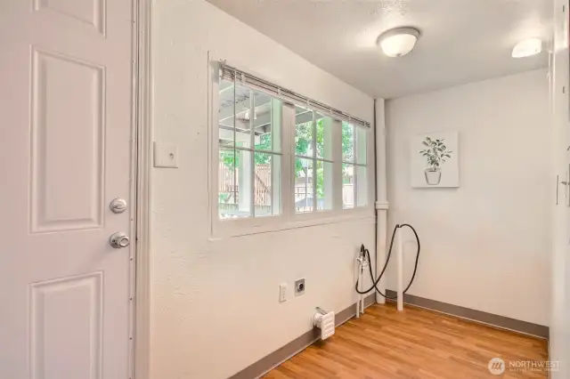 Kitchen-adjacent laundry room for everyday ease