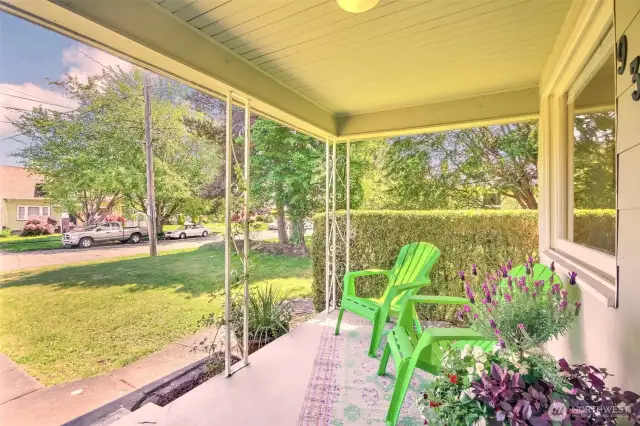 A welcoming front porch made for slow mornings or neighborly chats
