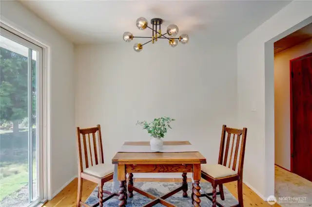 Breakfast/Dining area with access to a wonderful backyard.