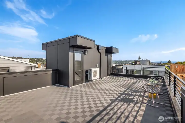 Photos from model home with similar roof deck