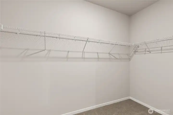 Ample room to spread out in this primary closet.