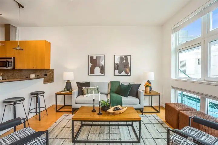 Photo is from when the unit was staged.