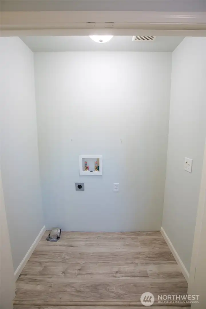 Washer/Dryer Utility Room located upstairs.