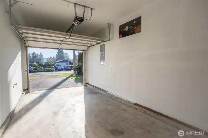 Spacious Garage.