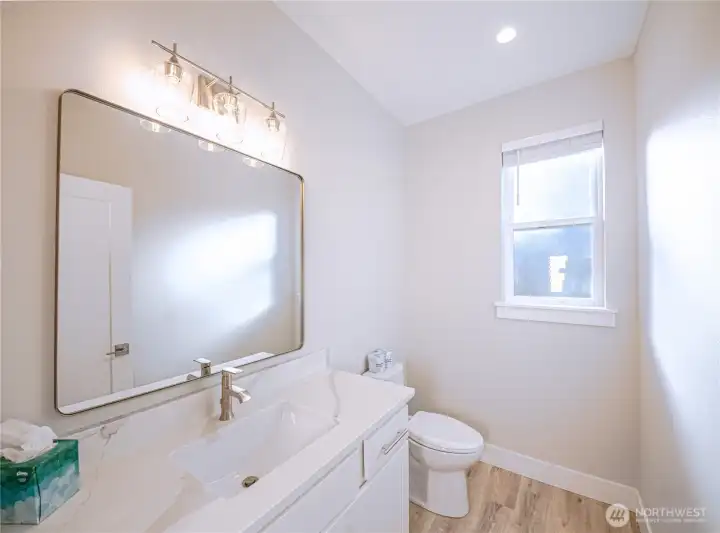 Powder room on the main floor.  *Previous build