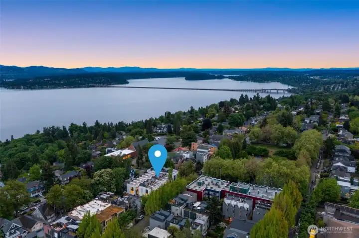 Comfortably located steps from the sound