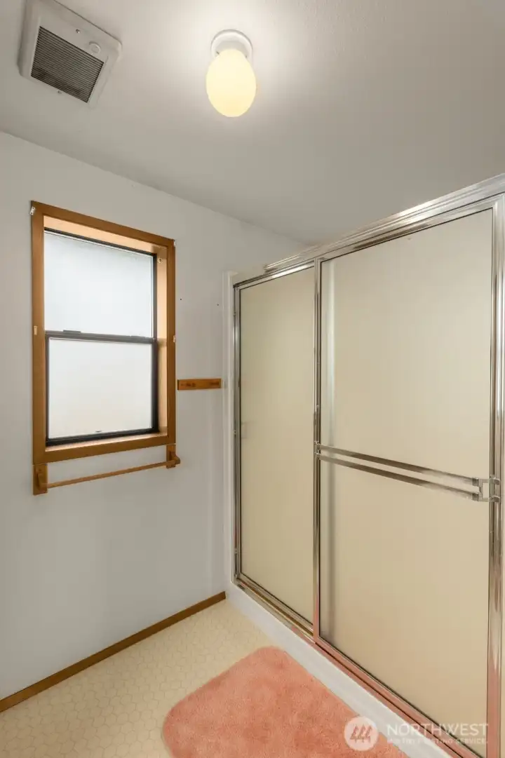 Primary bath shower area.