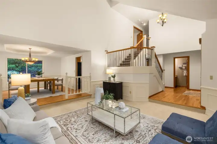 Light filled family room