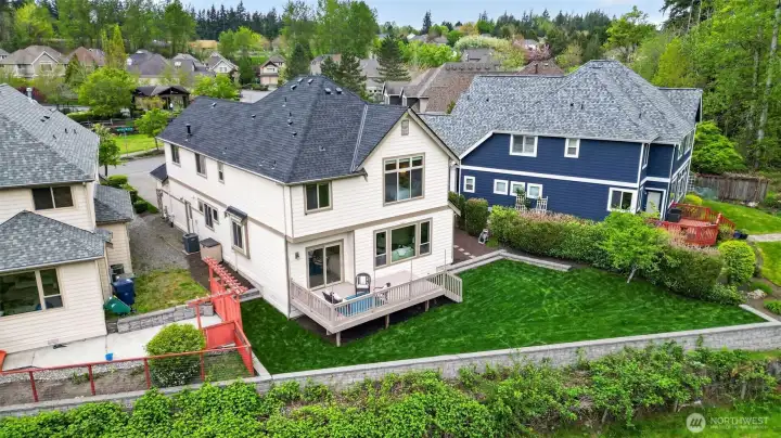 Great privacy, a spacious backyard, territorial views, and a nice deck to relax, hang out, and enjoy the scenery.