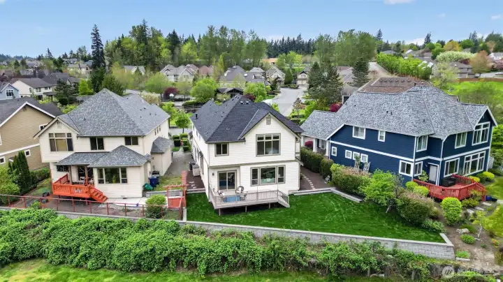 Great privacy, a spacious backyard, territorial views, and a nice deck to relax, hang out, and enjoy the scenery.