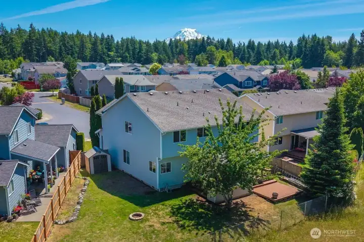 ARIEL VIEW OF THE BACK OF THE HOUSE