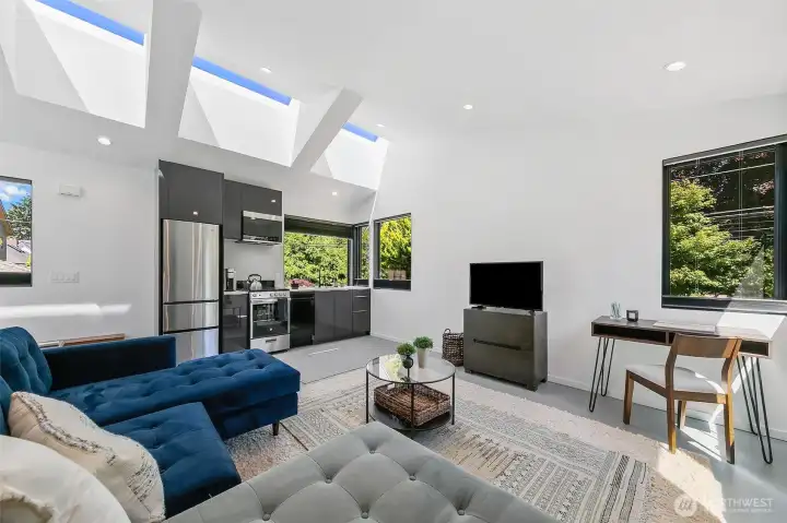 Guest quarters above the 2 car detached garage.