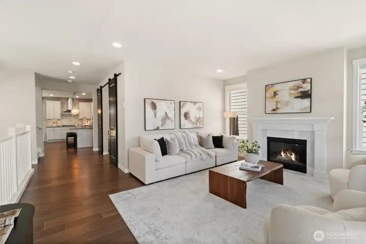 East-facing windows frame mountain views and fill the home with morning light.
