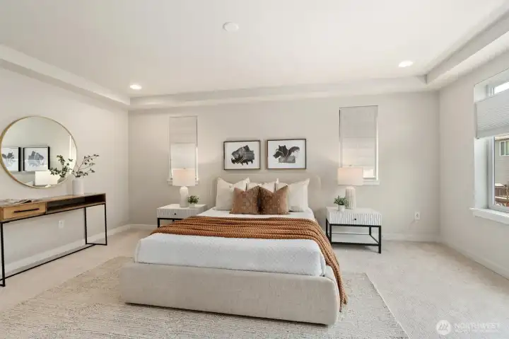 Custom up/down blinds — for effortless control of light and privacy throughout the home.