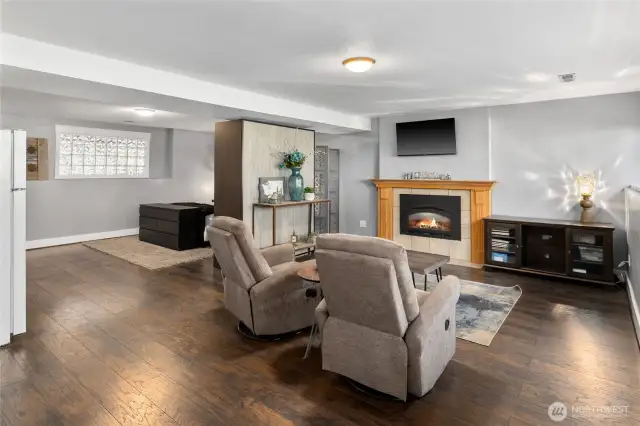Another view of your 1st floor living/recreation room tons or room down here.