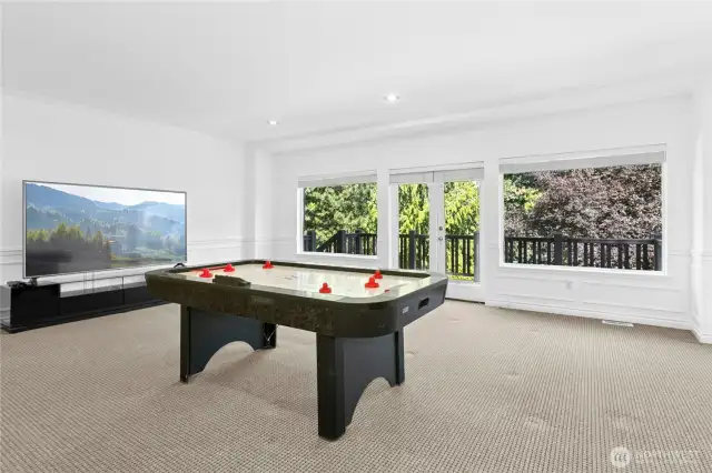 Lower lever huge rec room with plenty of room for all kinds of activities