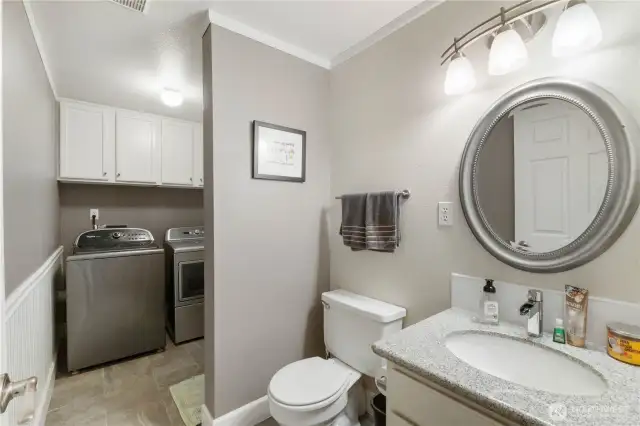 Main Level Half Bath & Laundry Room!