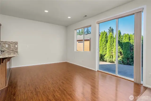 Dining area with easy access to the backyard