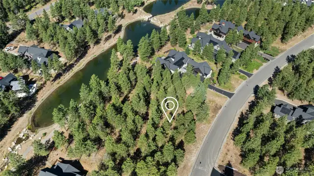 Aerial view of homesite