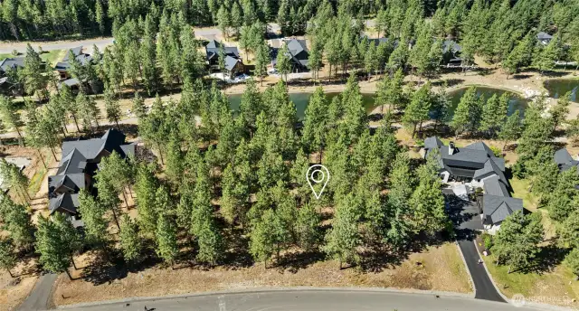Aerial view of homesite