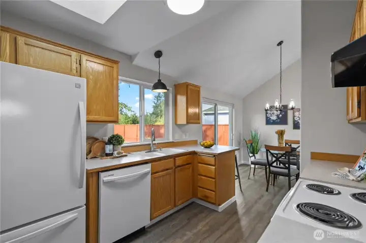 Newer fridge and dishwasher