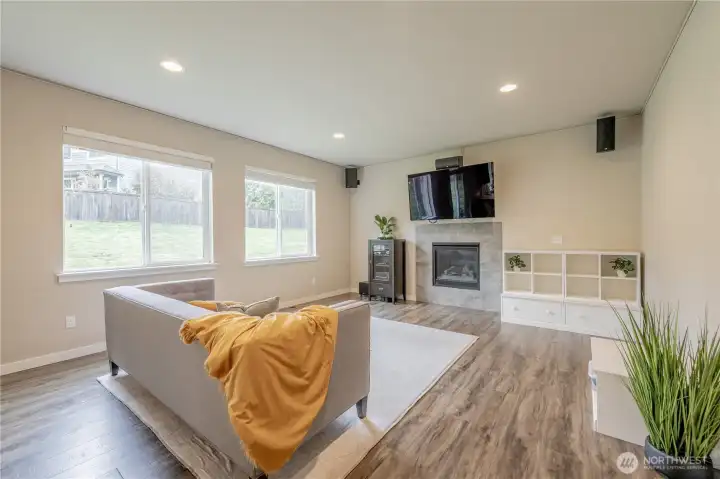 Room for your Giant Sectional here beside the Gas Fireplace