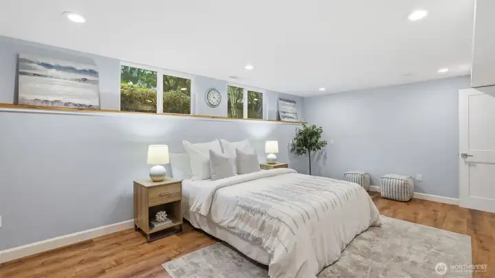 Another angle of the HUGE lower floor BR