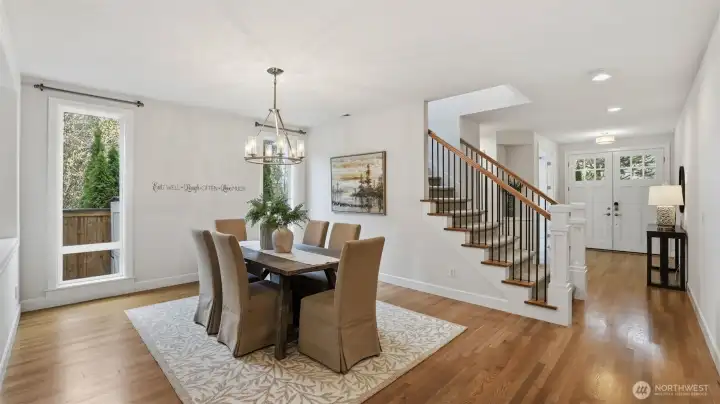 Bright and spacious are recurring themes throughout the home.