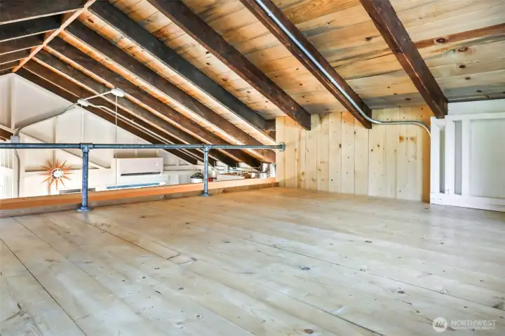 Upper loft.  Sleeping, storage, hang out?