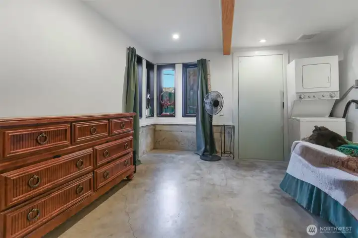 Sleeping area in the basement.