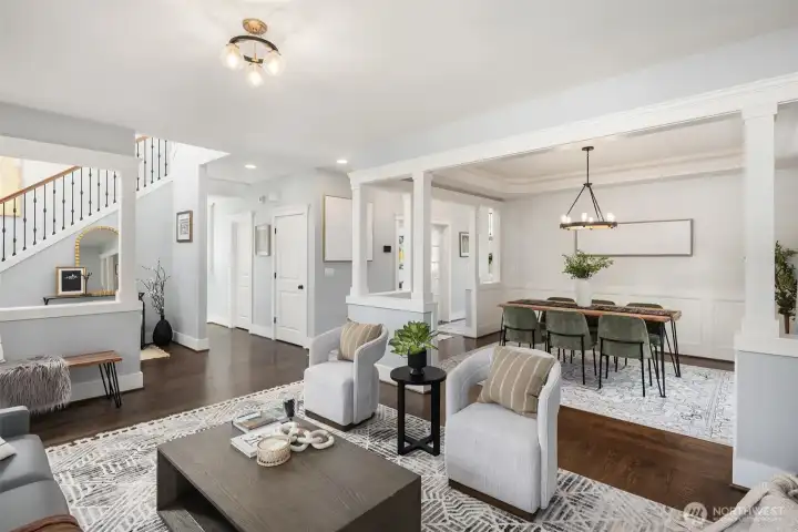 Living and dining rooms