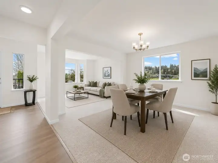 VIRTUALLY STAGED- Formal Dining and formal living near the front entrance. VIRTUALLY STAGED- Formal Dining and formal living near the front entrance.