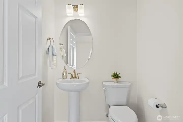 Main level powder room