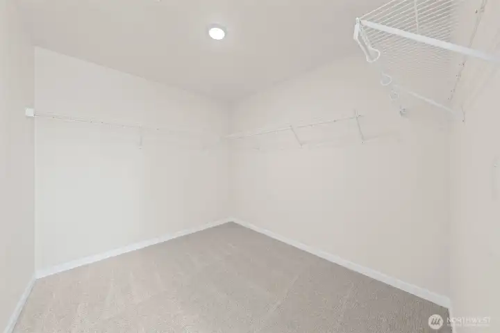 The walk-in closet is made for all the extra space you need.