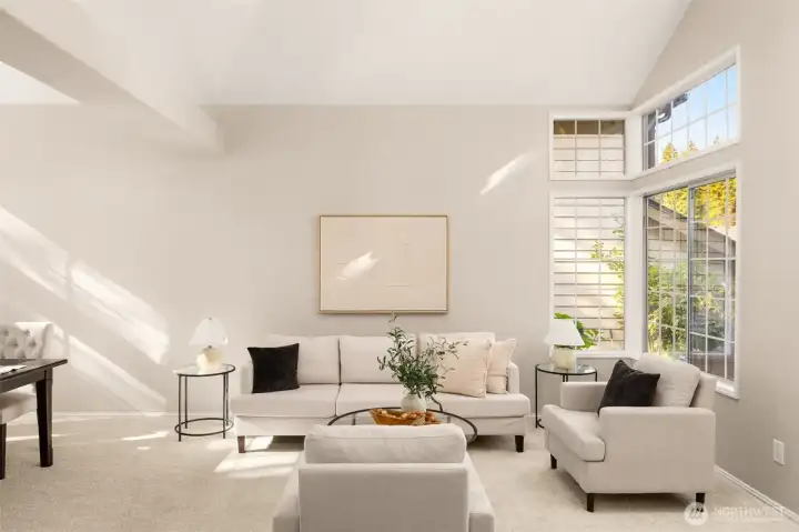 Open and inviting formal gathering area