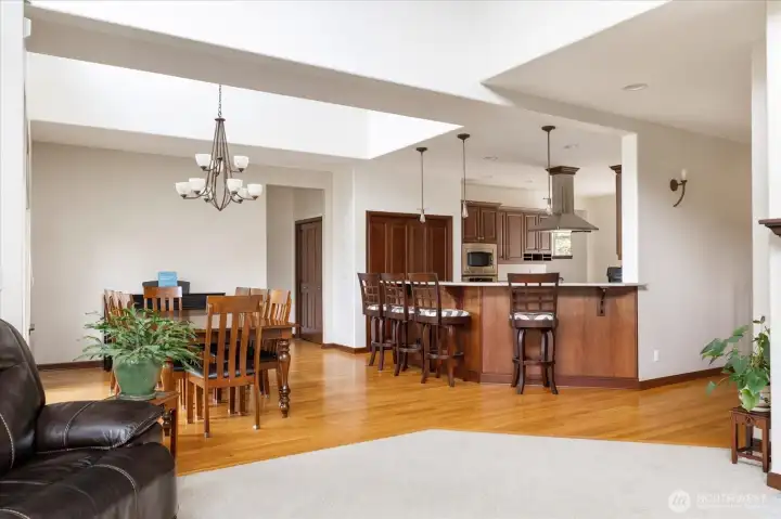 Spacious Formal Dining room and in Kitchen seating.