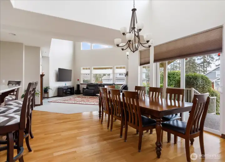 Dining Room also features a vaulted ceiling.